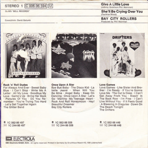 Bay City Rollers : Give A Little Love (7", Single)