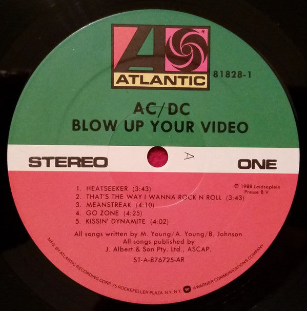 AC/DC : Blow Up Your Video (LP, Album, AR)
