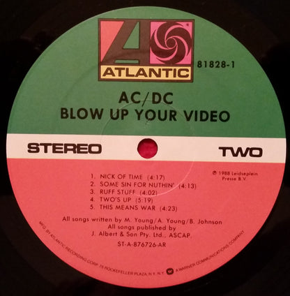 AC/DC : Blow Up Your Video (LP, Album, AR)