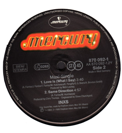 INXS : New Sensation (12", Maxi, Mis)