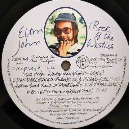 Elton John : Rock Of The Westies (LP, Album, "Bl)
