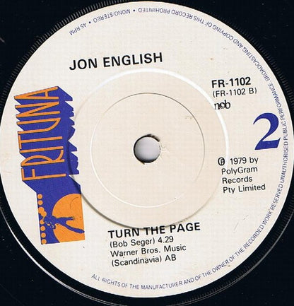 Jon English (3) : Get Your Love Right (7", Single)