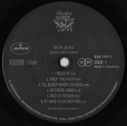 Bon Jovi : Keep The Faith (LP, Album)