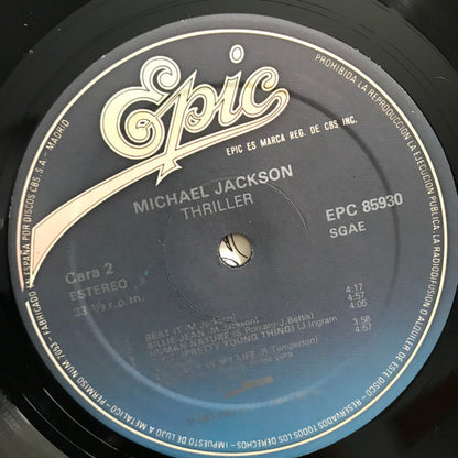 Michael Jackson : Thriller (LP, Album, Gat)