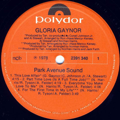 Gloria Gaynor : Park Avenue Sound (LP, Album)