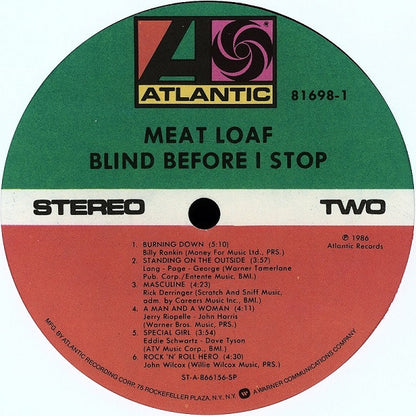 Meat Loaf : Blind Before I Stop (LP, Album, Spe)
