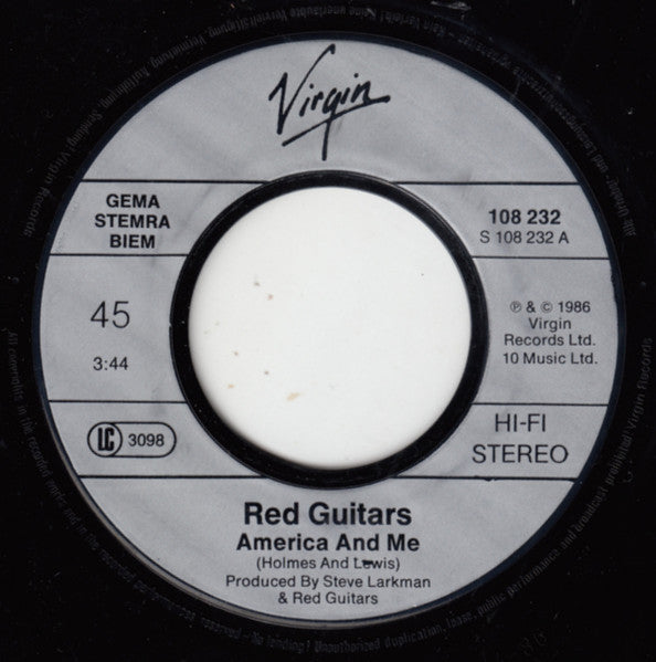 Red Guitars : America And Me (7", Single)