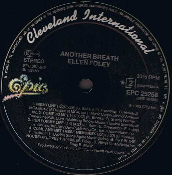 Ellen Foley : Another Breath (LP, Album)