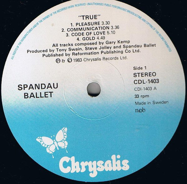 Spandau Ballet : True (LP, Album, Tex)