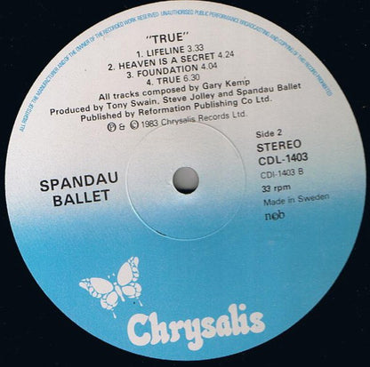 Spandau Ballet : True (LP, Album, Tex)