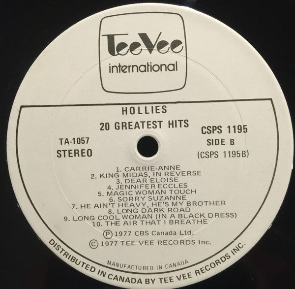 The Hollies : 20 Greatest Hits (LP, Comp)