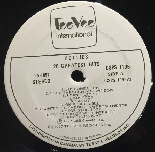 The Hollies : 20 Greatest Hits (LP, Comp)