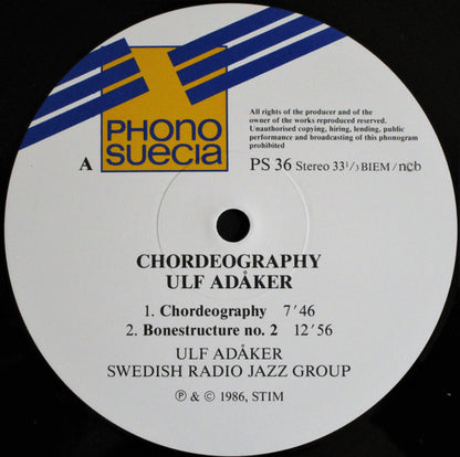 Ulf Adåker, Radiojazzgruppen : Chordeography (LP, Album)