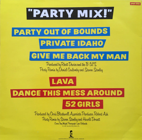 The B-52's : Party Mix! (LP, MiniAlbum, Mixed)