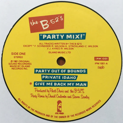 The B-52's : Party Mix! (LP, MiniAlbum, Mixed)