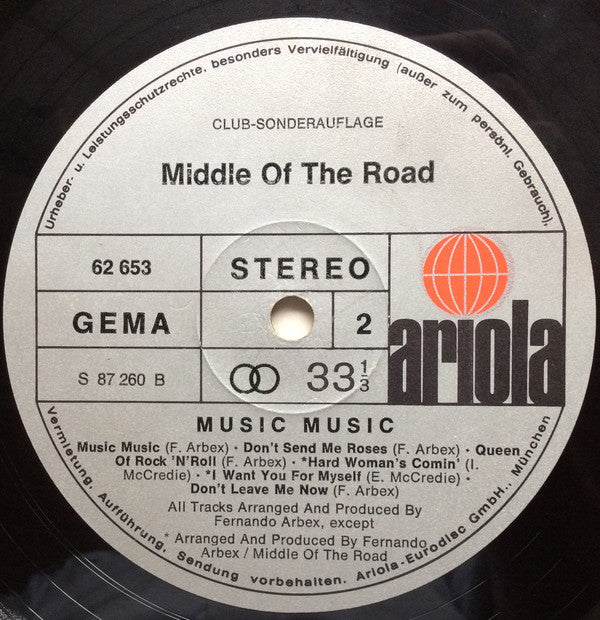 Middle Of The Road : Music Music (LP, Album, Club, RE, S/Edition, Son)