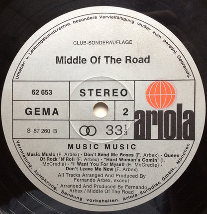 Middle Of The Road : Music Music (LP, Album, Club, RE, S/Edition, Son)