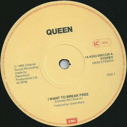 Queen : I Want To Break Free (12", Maxi)