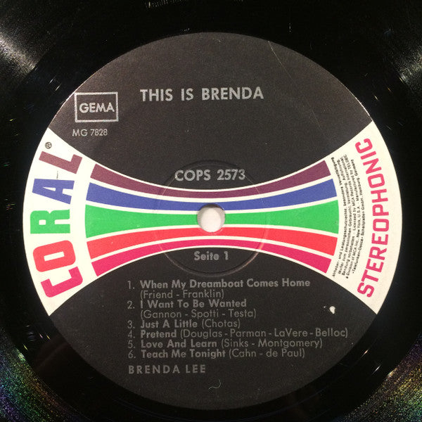 Brenda Lee : This Is Brenda (LP, Album, RE)