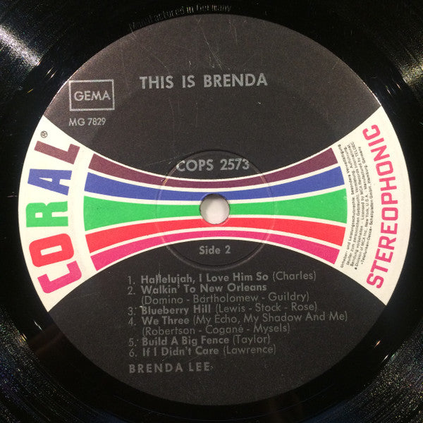 Brenda Lee : This Is Brenda (LP, Album, RE)