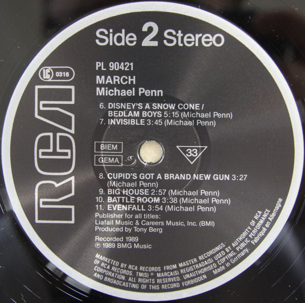 Michael Penn : March (LP, Album)