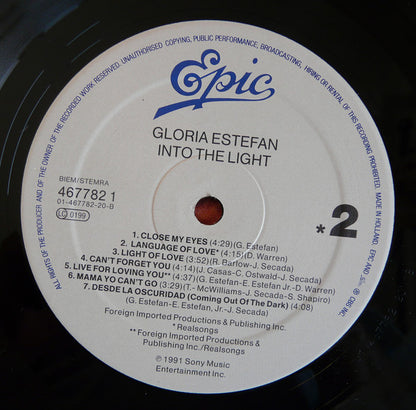 Gloria Estefan : Into The Light (LP, Album)