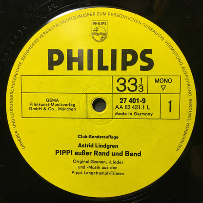 Astrid Lindgren : Pippi Ausser Rand Und Band (Pippi Auf Der Walze) / Pippi Und Die Seeräuber (LP, Club)