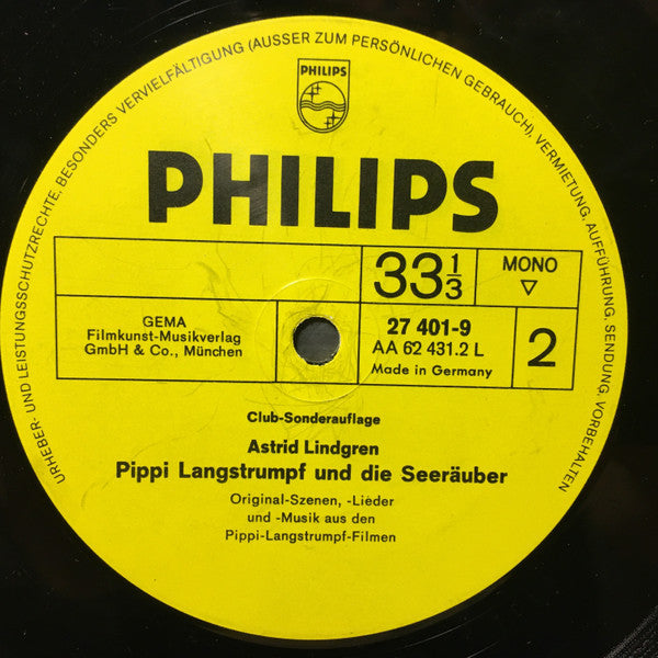 Astrid Lindgren : Pippi Ausser Rand Und Band (Pippi Auf Der Walze) / Pippi Und Die Seeräuber (LP, Club)