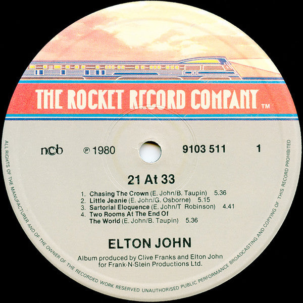 Elton John : 21 At 33 (LP, Album)