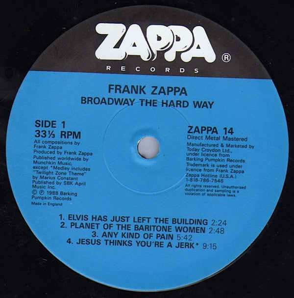 Frank Zappa : Broadway The Hard Way (LP, Album)
