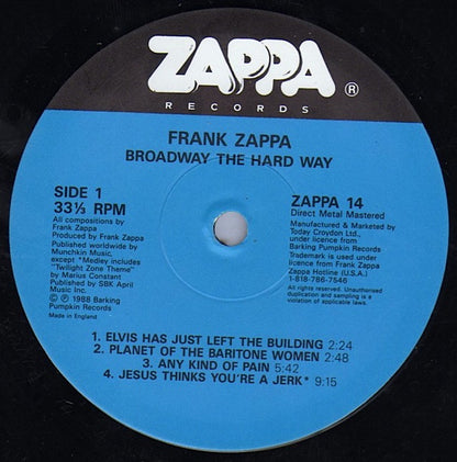Frank Zappa : Broadway The Hard Way (LP, Album)
