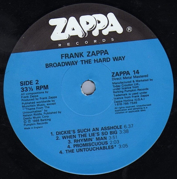 Frank Zappa : Broadway The Hard Way (LP, Album)