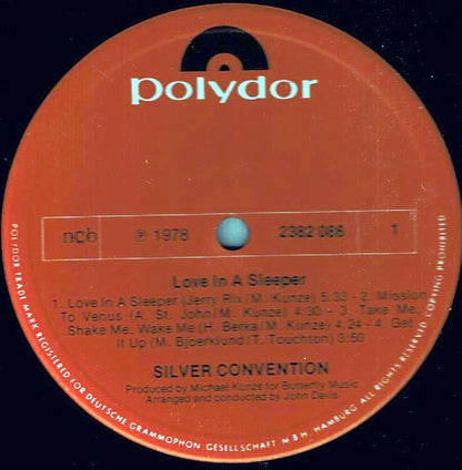 Silver Convention : Love In A Sleeper (LP, Album)