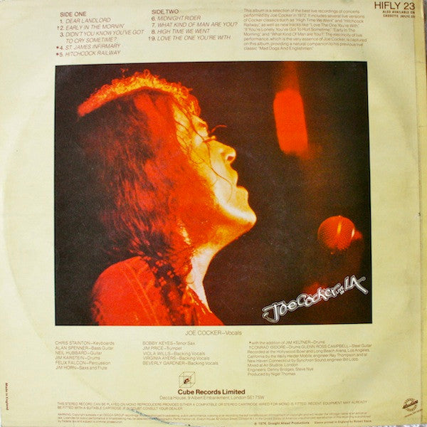 Joe Cocker : Live In L.A. (LP)