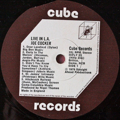 Joe Cocker : Live In L.A. (LP)