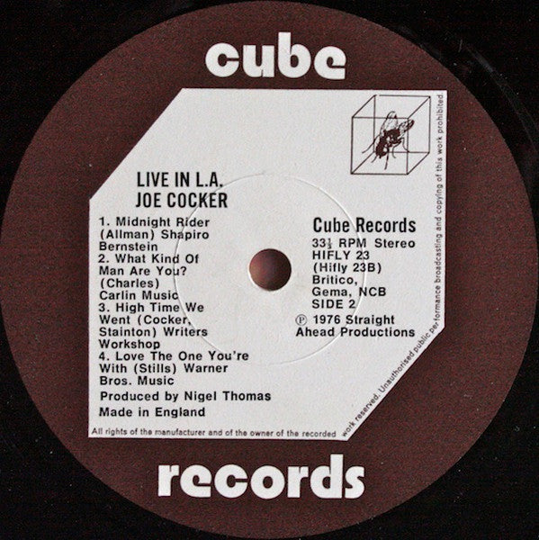Joe Cocker : Live In L.A. (LP)