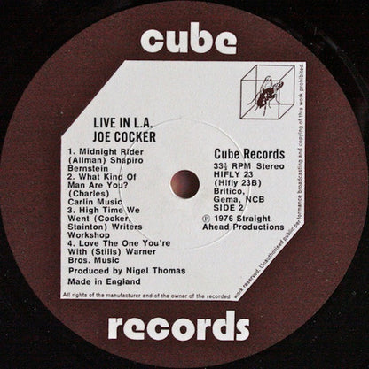 Joe Cocker : Live In L.A. (LP)