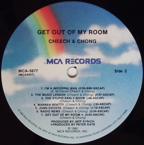 Cheech & Chong : Get Out Of My Room (LP, Album, Pin)