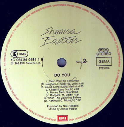 Sheena Easton : Do You (LP, Album)
