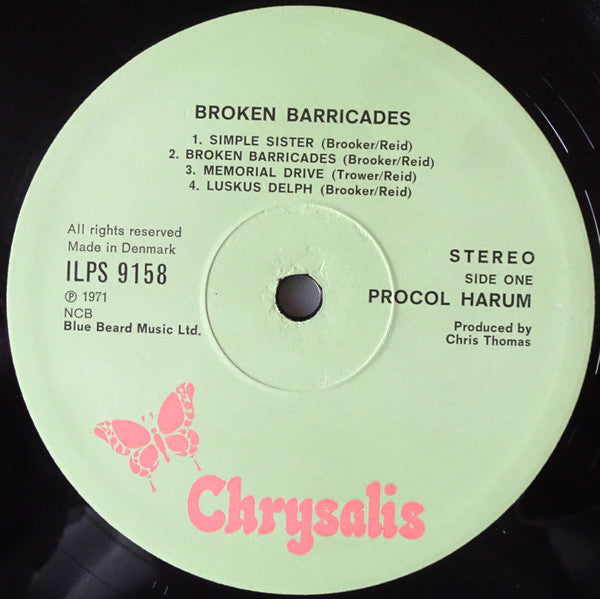 Procol Harum : Broken Barricades (LP, Album, RE, Gat)