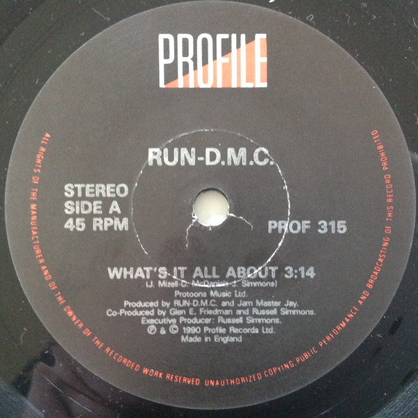 Run-DMC : What's It All About / The Ave. (7", Single)