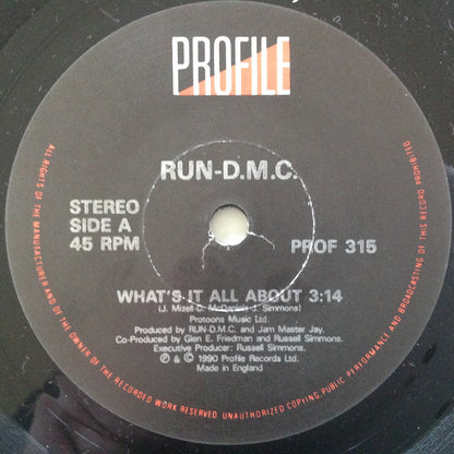 Run-DMC : What's It All About / The Ave. (7", Single)