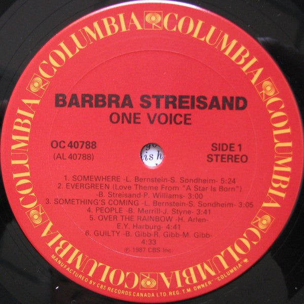 Barbra Streisand : One Voice (LP, Album)