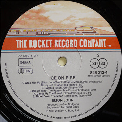 Elton John : Ice On Fire (LP, Album)