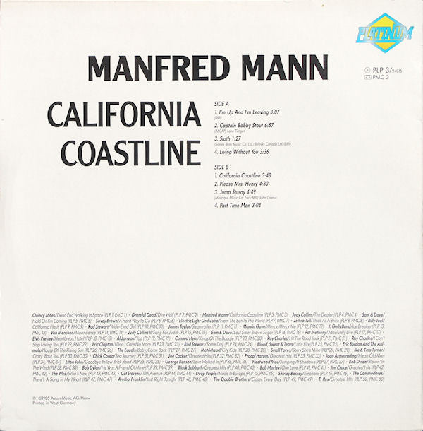 Manfred Mann* : California Coastline (LP)