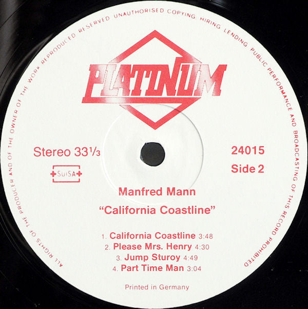Manfred Mann* : California Coastline (LP)