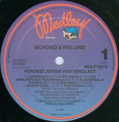 Monrad & Rislund : Hundestjerner Hasteindlagt (LP, Album)