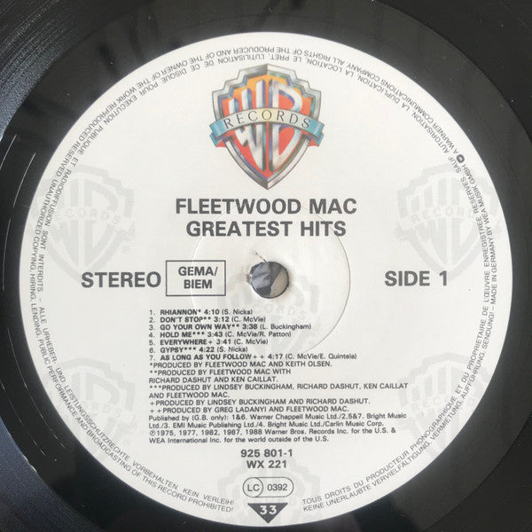 Fleetwood Mac : Greatest Hits (LP, Comp, Emb)
