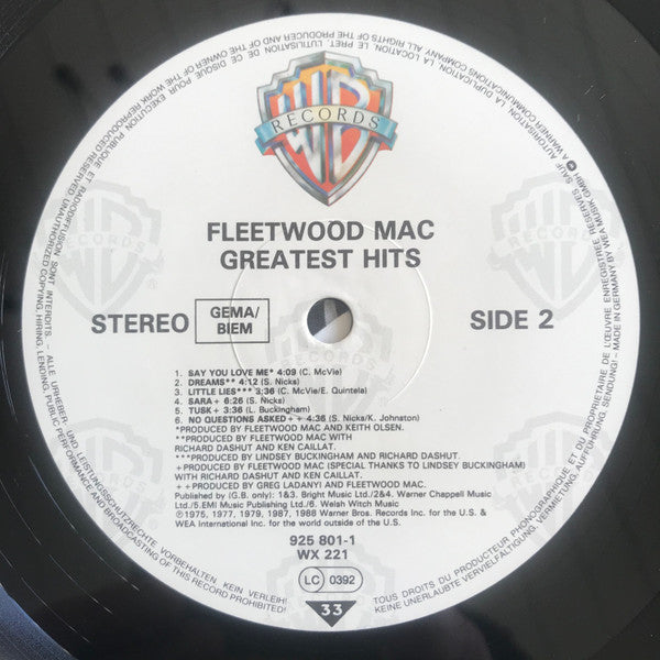 Fleetwood Mac : Greatest Hits (LP, Comp, Emb)