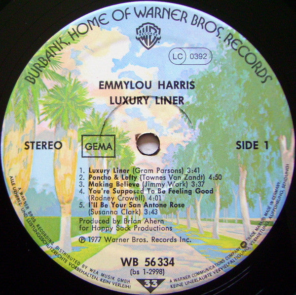 Emmylou Harris : Luxury Liner (LP, Album)